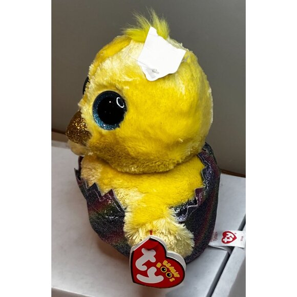 Ty Beanie Boos Chick Plush Yellow Toy With Glitter Eggshell Tag Easter Basket - Picture 4 of 4